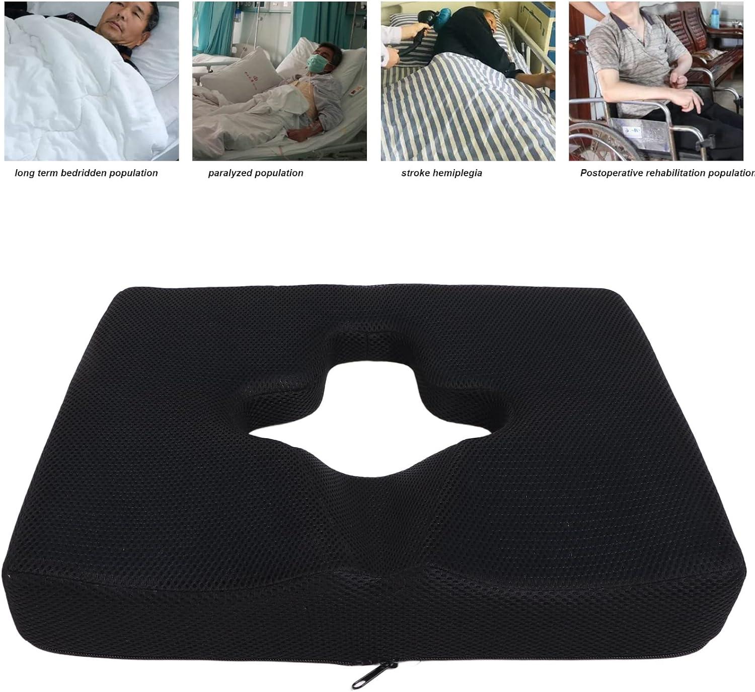 Prevent Bedsore Cushion T Shaped Opening Breathable Reduce Stuffiness  Crotch Slotted Hemorrhoid Cushion for Bedridden Population