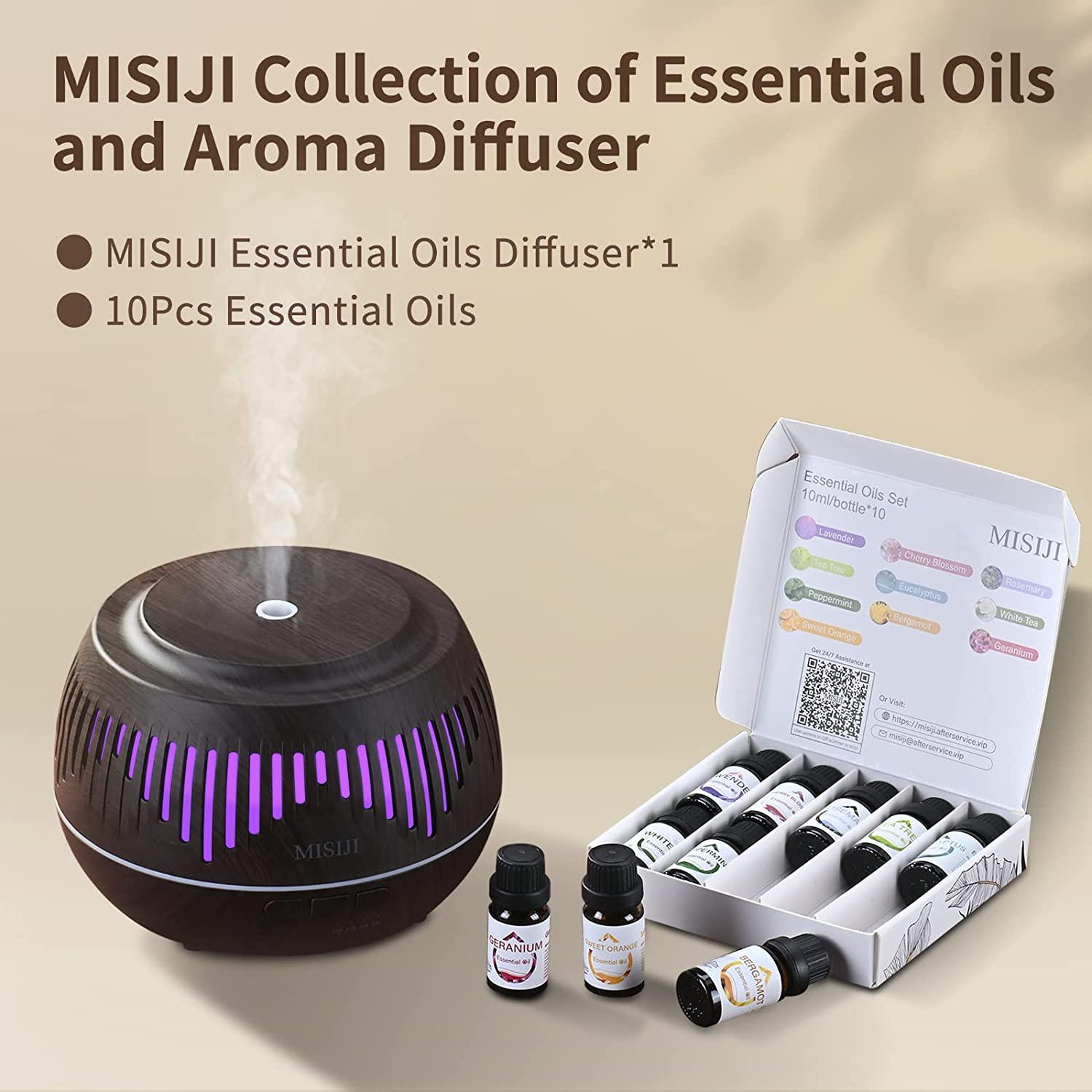 MISIJI Essential Oils Set-Essential Oils for Diffuser for Home,Diffuser  Oils Scents for Aromatherapy,Laundry,Candle&Soap Making,Humidifiers 10