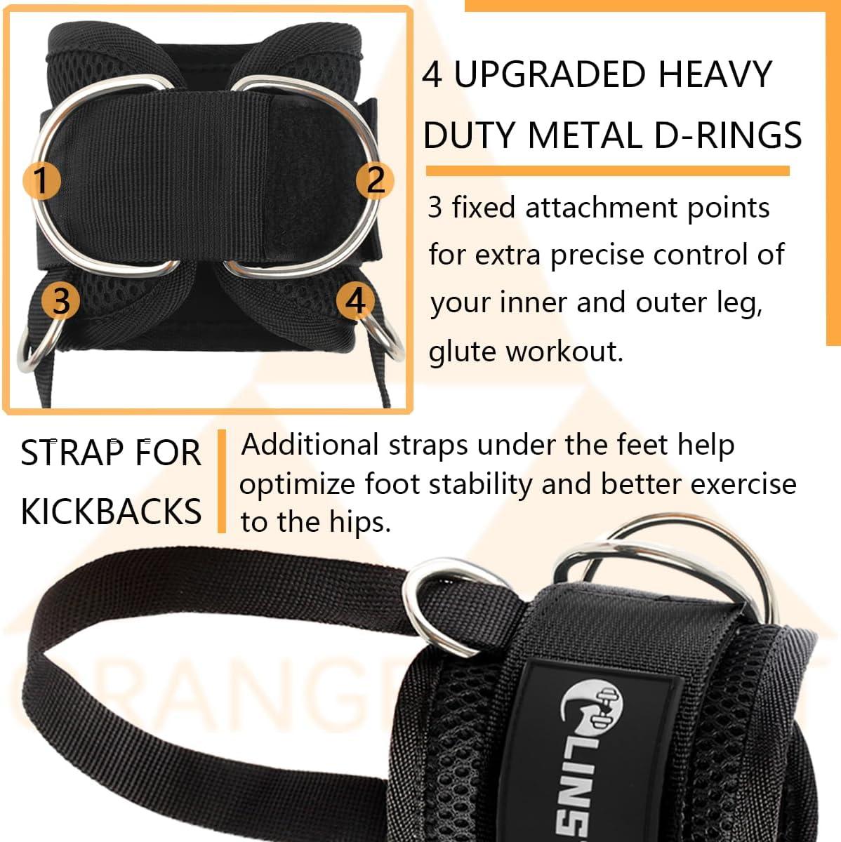 Linster Foot Loop Cable Pull - 2 Pack Ankle Straps for Cable Fitness ...