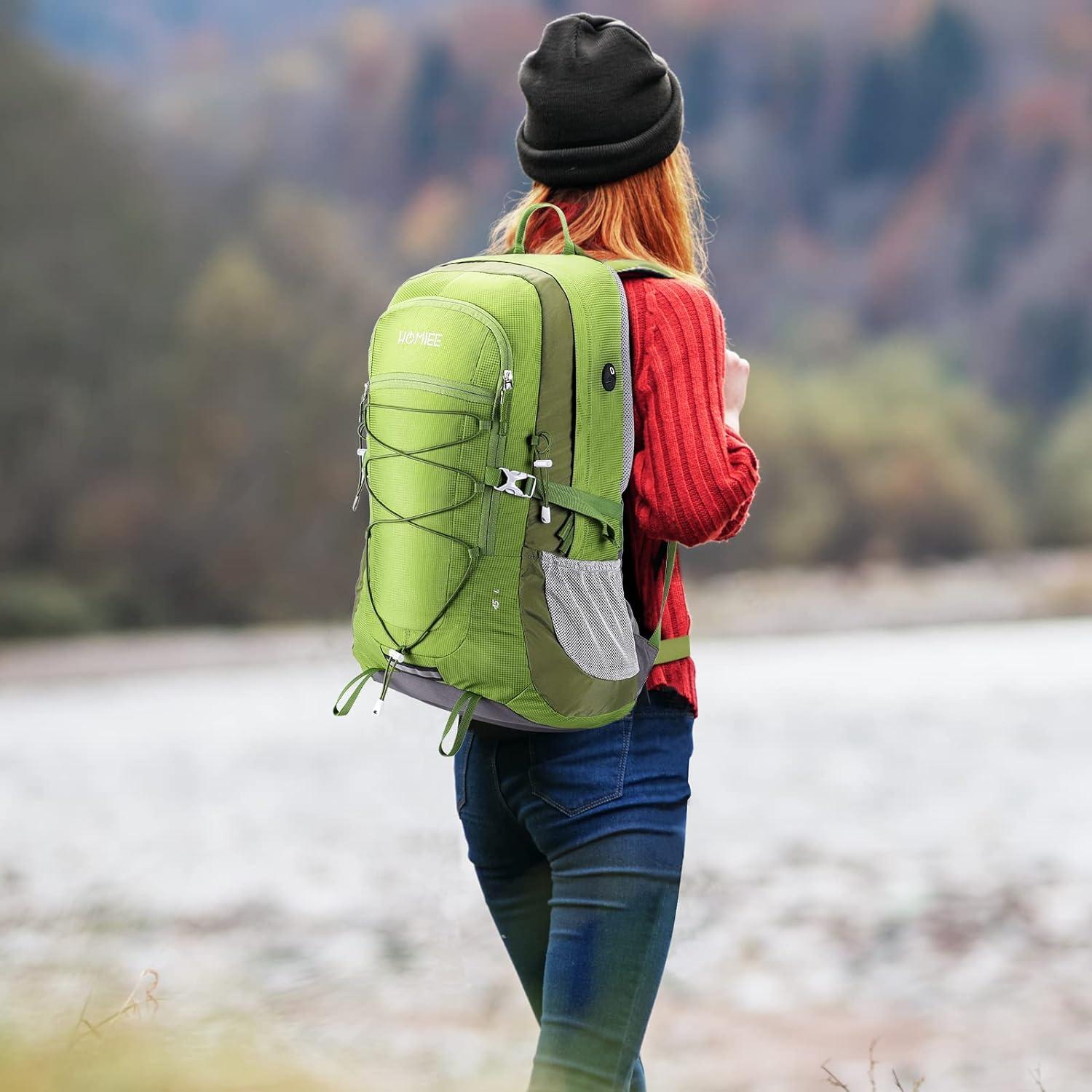 HOMIEE Hiking Backpack 45L, Labor Saving Breathable Lightweight Hiking Backpack, Multifunctional Hanging System Trekking Backpack Outdoor Skiing Mountaineering Climbing Camping Backpack