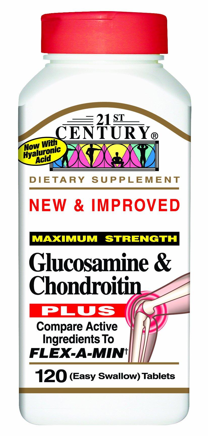 21st Century Glucosamine Chondroitin Hyaluronic Acid + MSM 120 Tablets