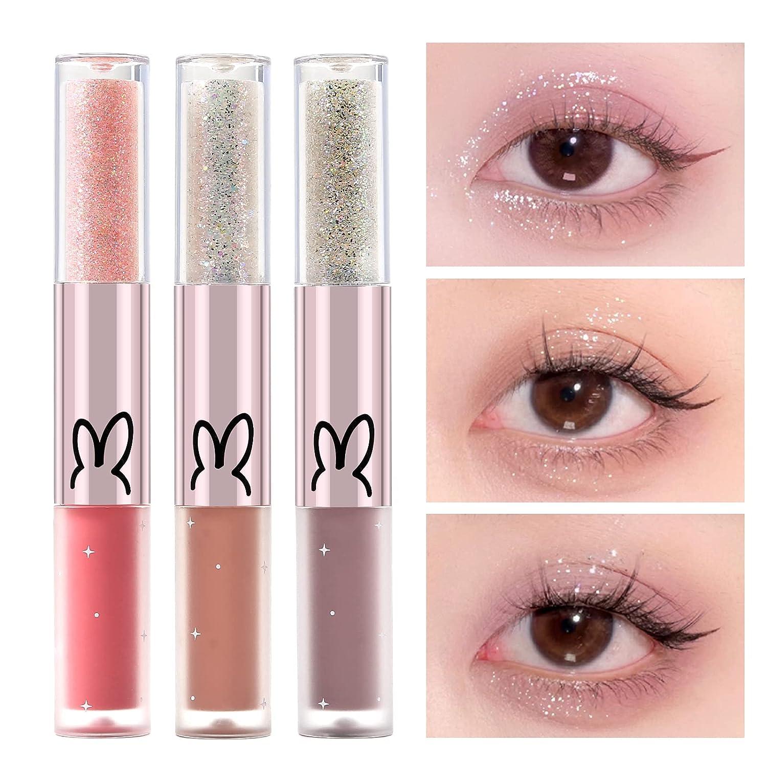 Erinde 6PCS Liquid Glitter Matte Eyeshadow Liquid Glitter Eyeliner and