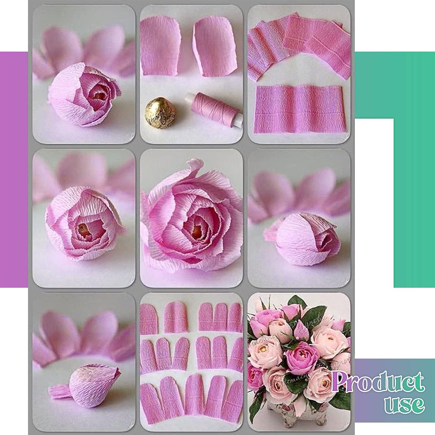  Crepe Paper Flowers, MicButty 42 Pieces Paper Flower Kit Crepe  Paper Roll with Floral Tape, Floral Iron Wire Paper Flowers for Crafts  Wedding Festival Party Supplies DIY : Arts, Crafts 