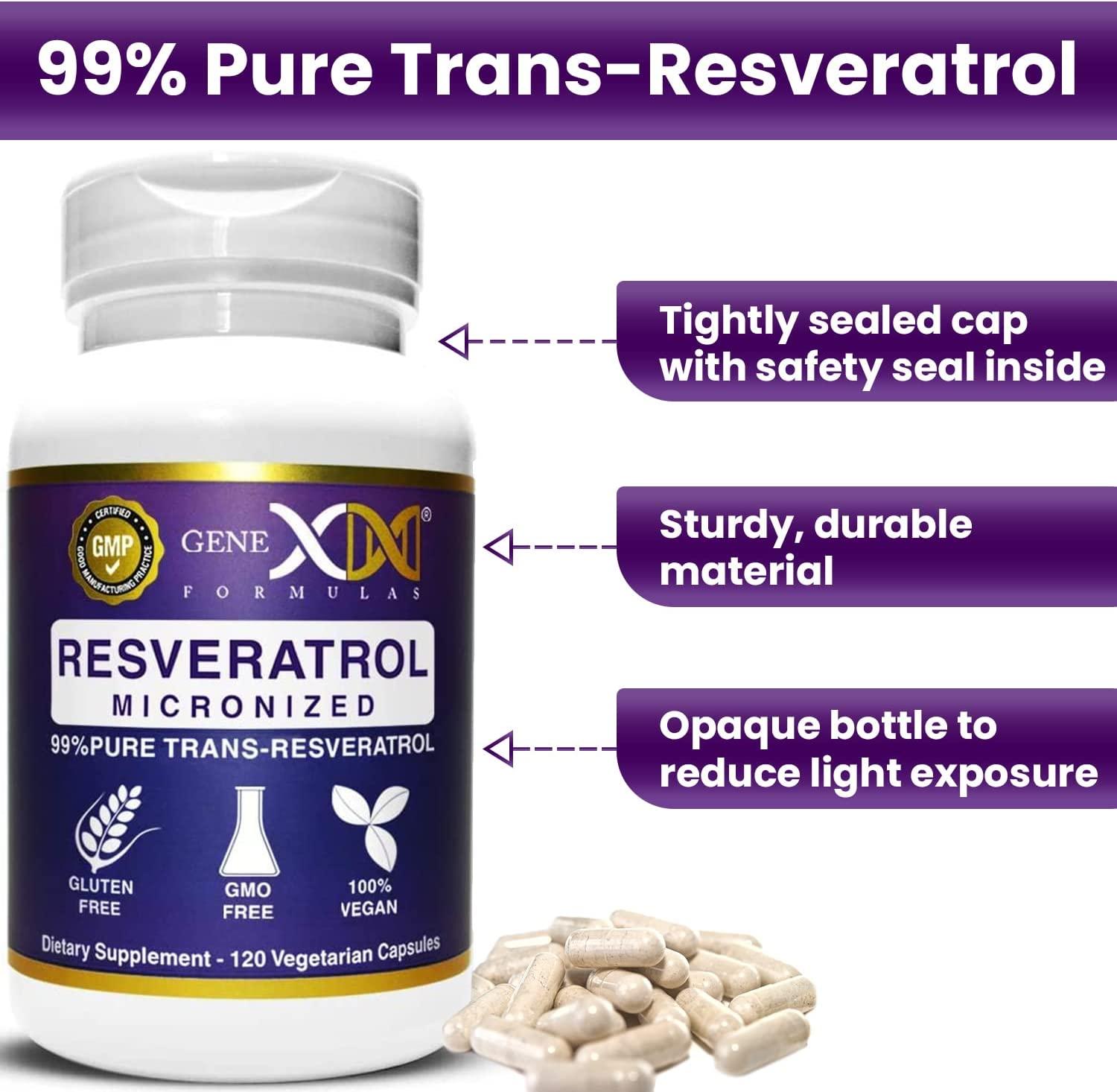 GENEX 99 Micronized TransResveratrol with BioPerine for Absorption