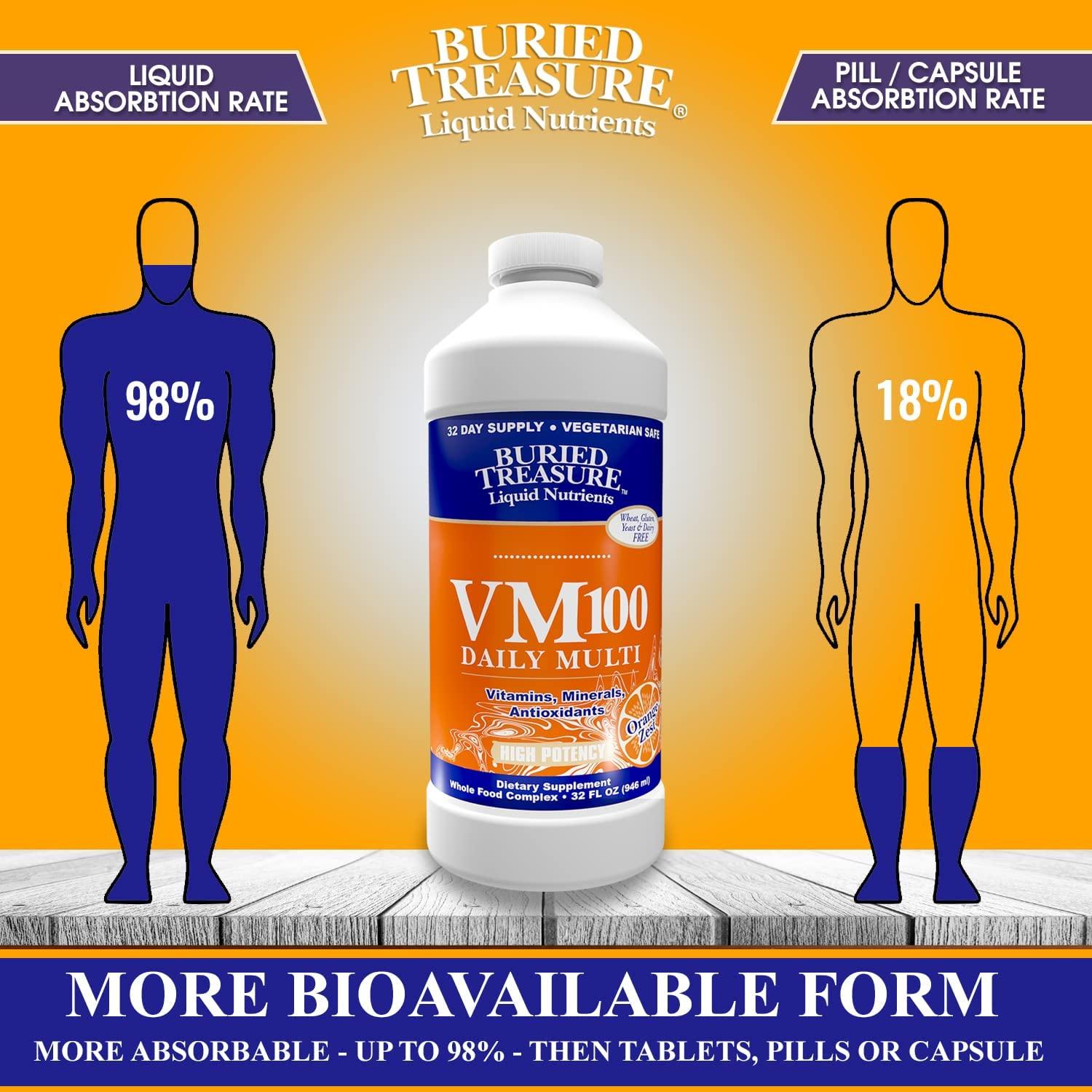Buried Treasure VM100 Liquid Vitamins & Minerals - Antioxidant ...