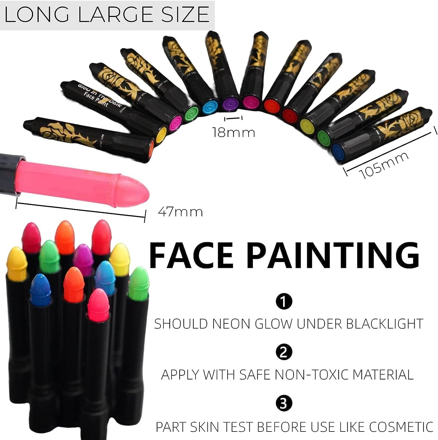 Glow In The Dark Face Paint Halloween Marker Face Body Paint Non