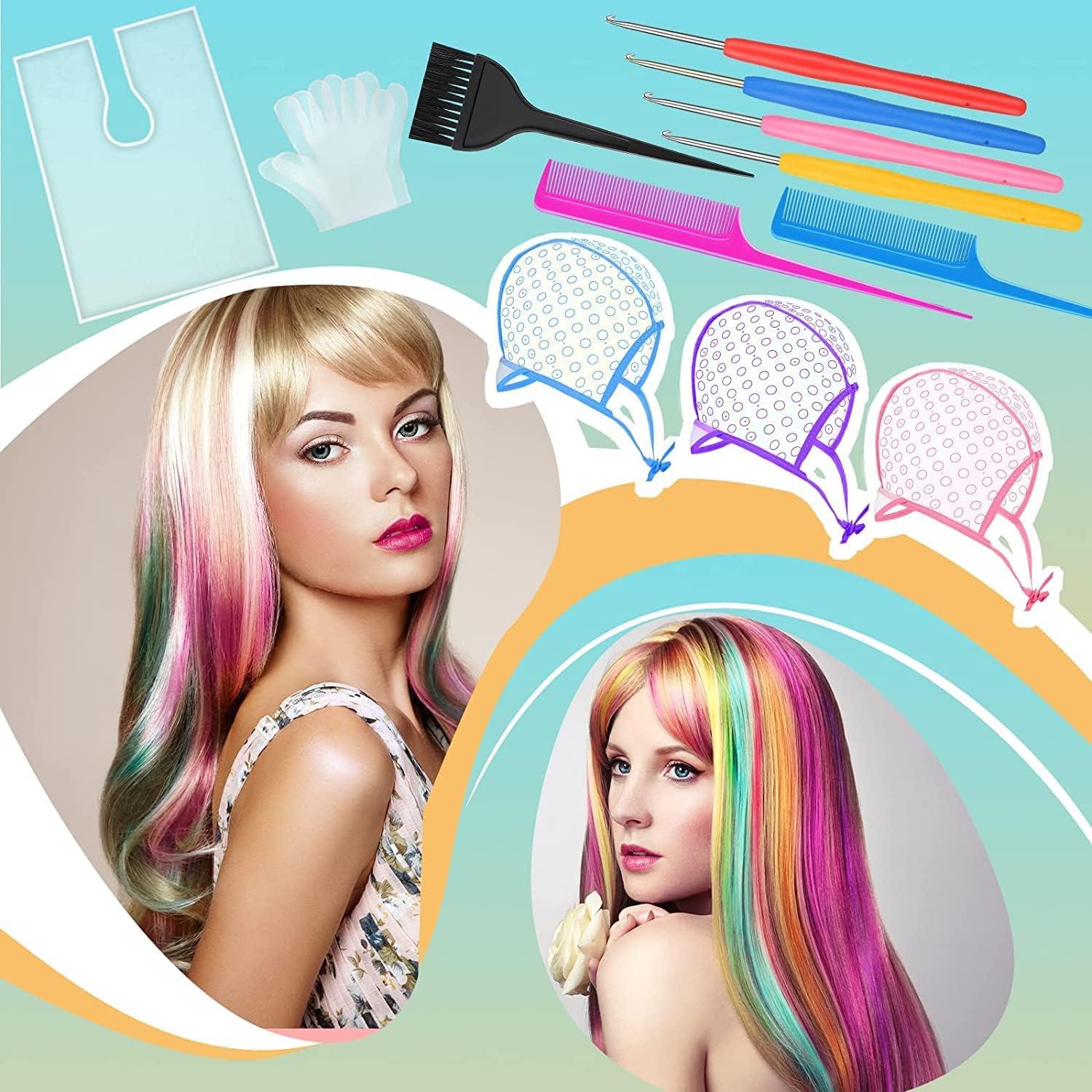 Hair Highlighting Kit Disposable Highlight Cap Coloring Dye Tool Set