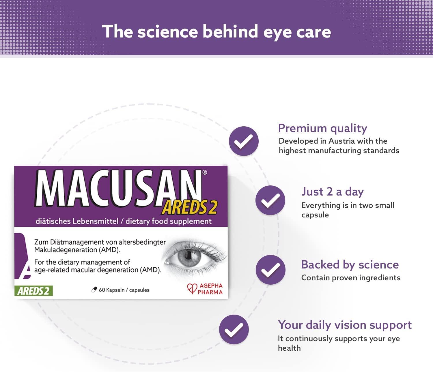 Macusan AREDS2 Formula for The Intensive Therapy Against AgeRelated