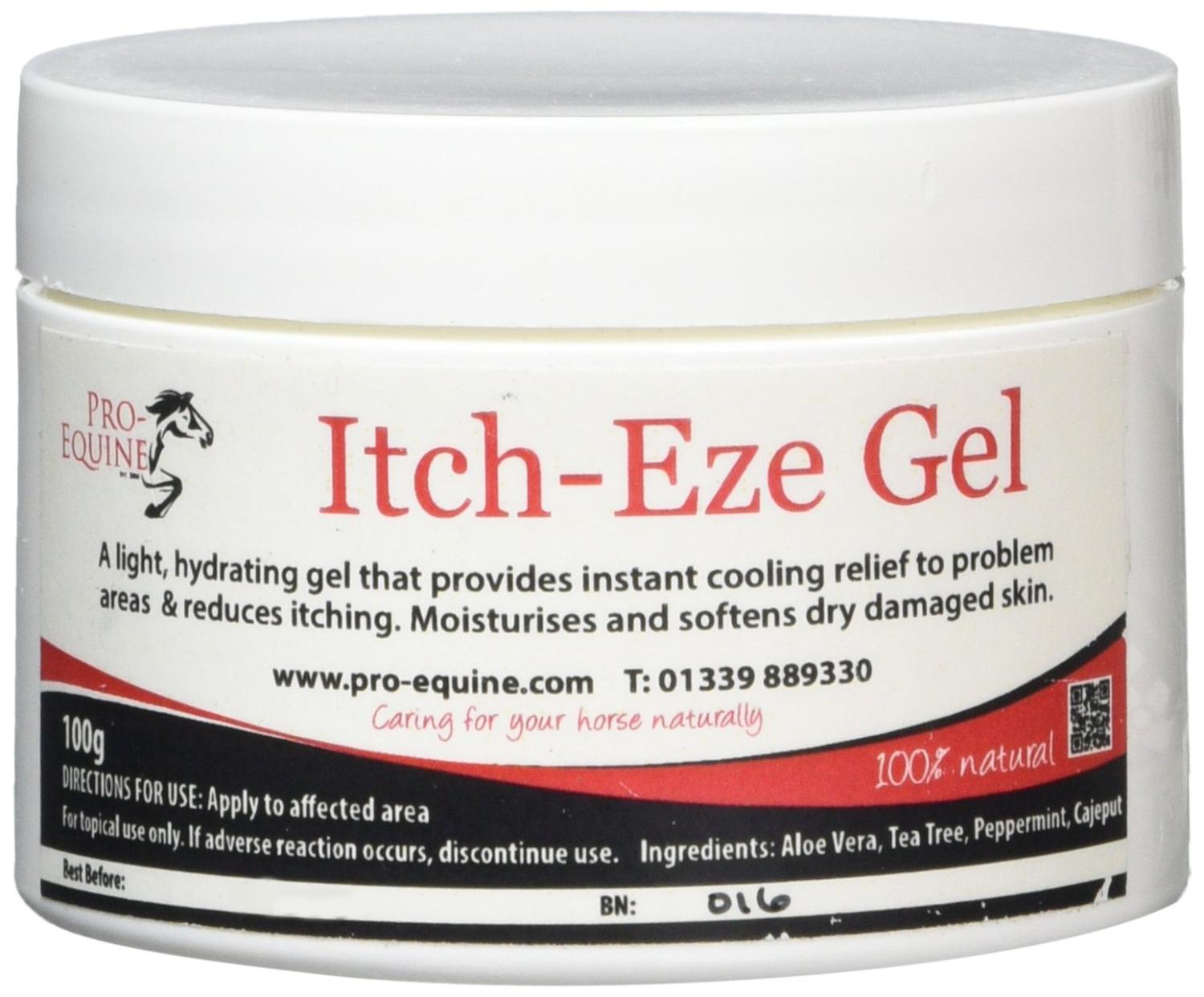 ProEquine ItchEze Gel 150g Aloe Vera instant cooling and soothing formula for itchy horse