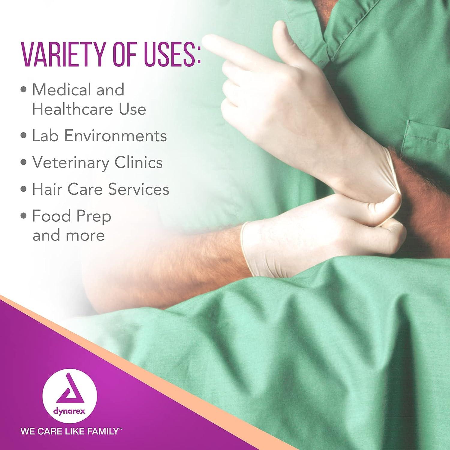 Dynarex Sterile Disposable Latex Surgical Gloves, PowderFree