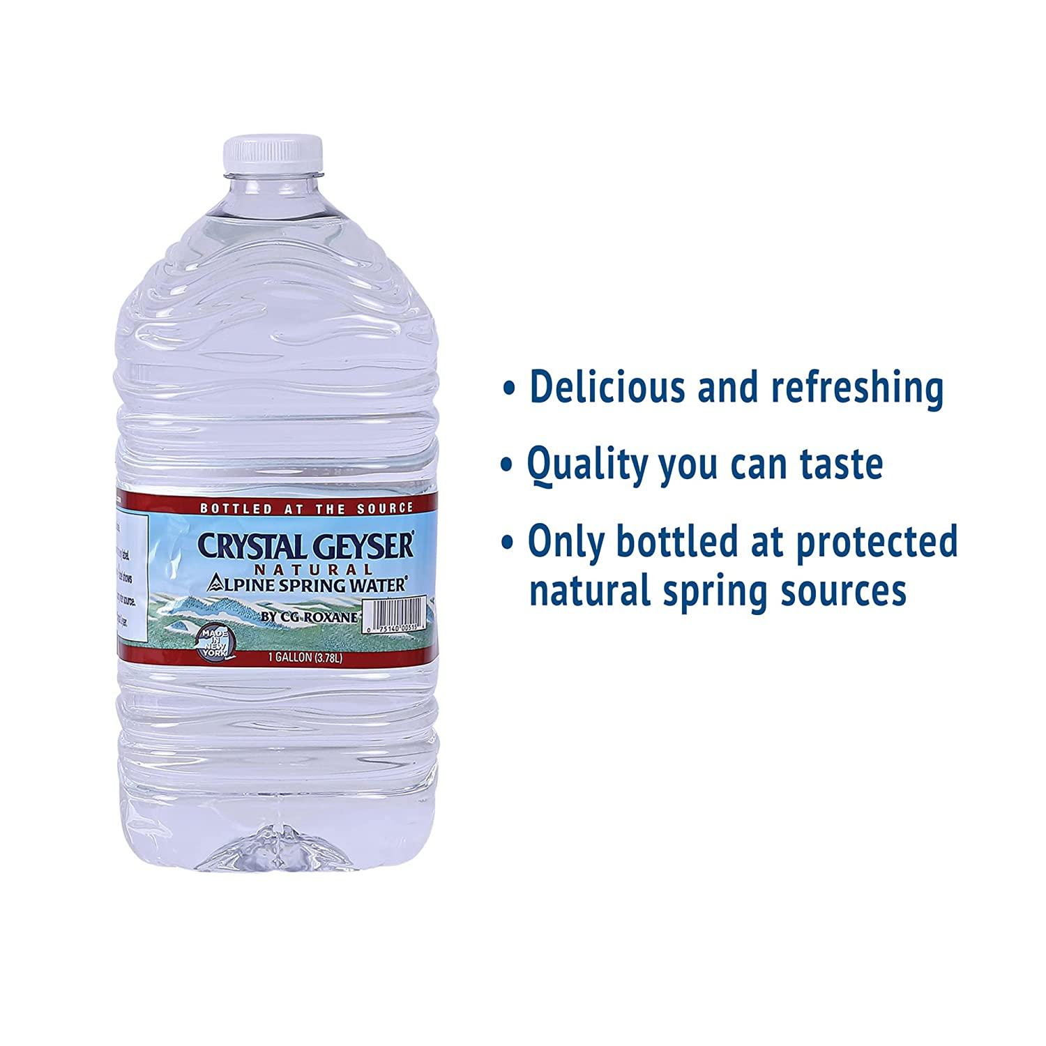 CRYSTAL GEYSER SINCE 1977 Purified Water 1 Gallon, 25.4 Fl Oz, (Pack of