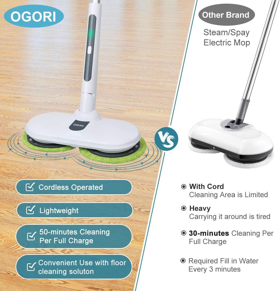 Mop Electric Sweeper Cordless Spin Mop Floor Polisher Rechargeable Powered  Scrubber Vacuum Cleaner Electric Home Cleaning