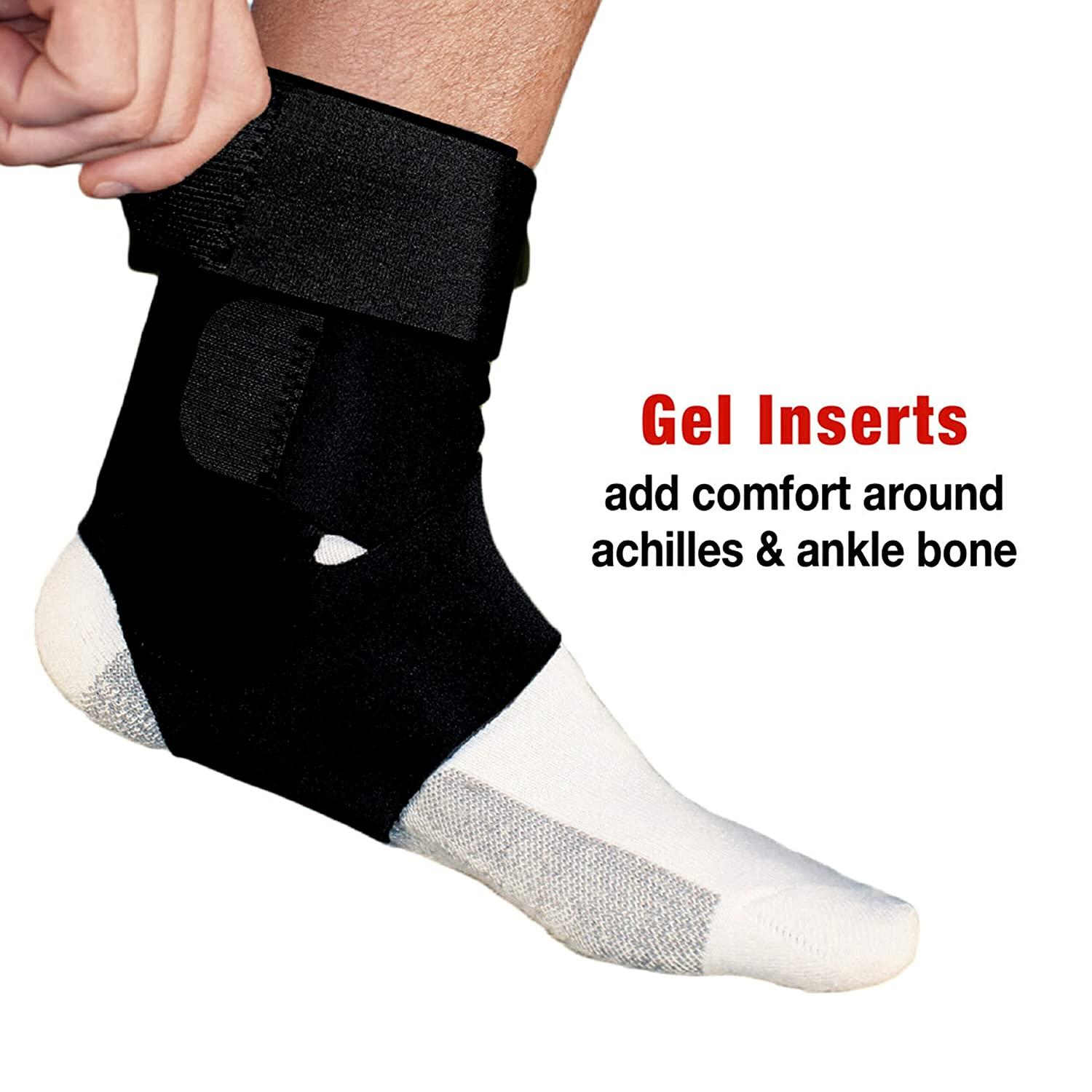 ACE Deluxe Ankle Stabilizer, Adjustable, Black, 1/Pack Deluxe Stabilizer