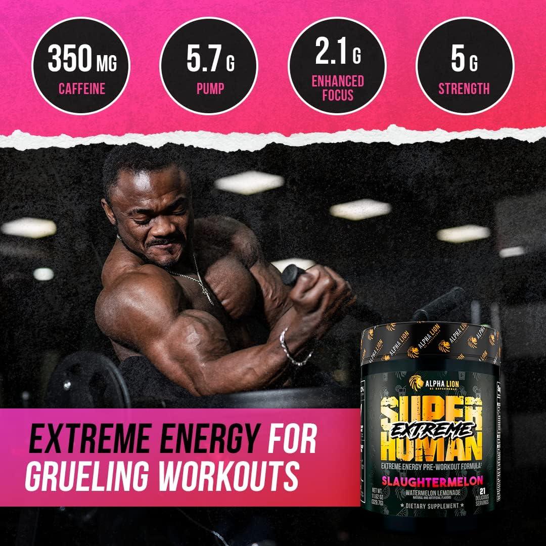 ALPHA LION Superhuman Extreme, Extreme Energy PreWorkout Formula