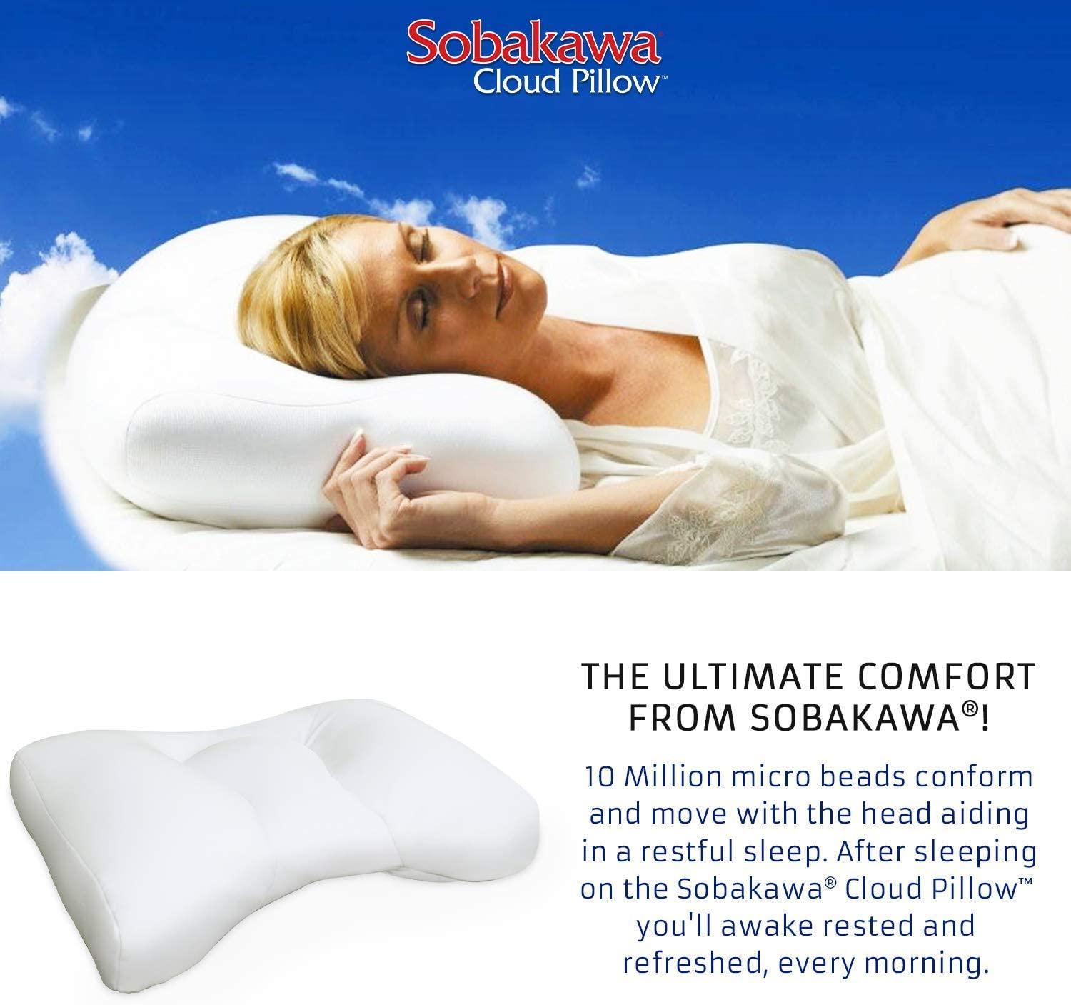 Sobakawa Cloud Pillow with Micro Bead Fill - White - Maximum Air Flow and  Comfort While Retaining Shape - Contour Supports Your Neck and Head to  Relieve Muscle Tension - Custom Fit Case
