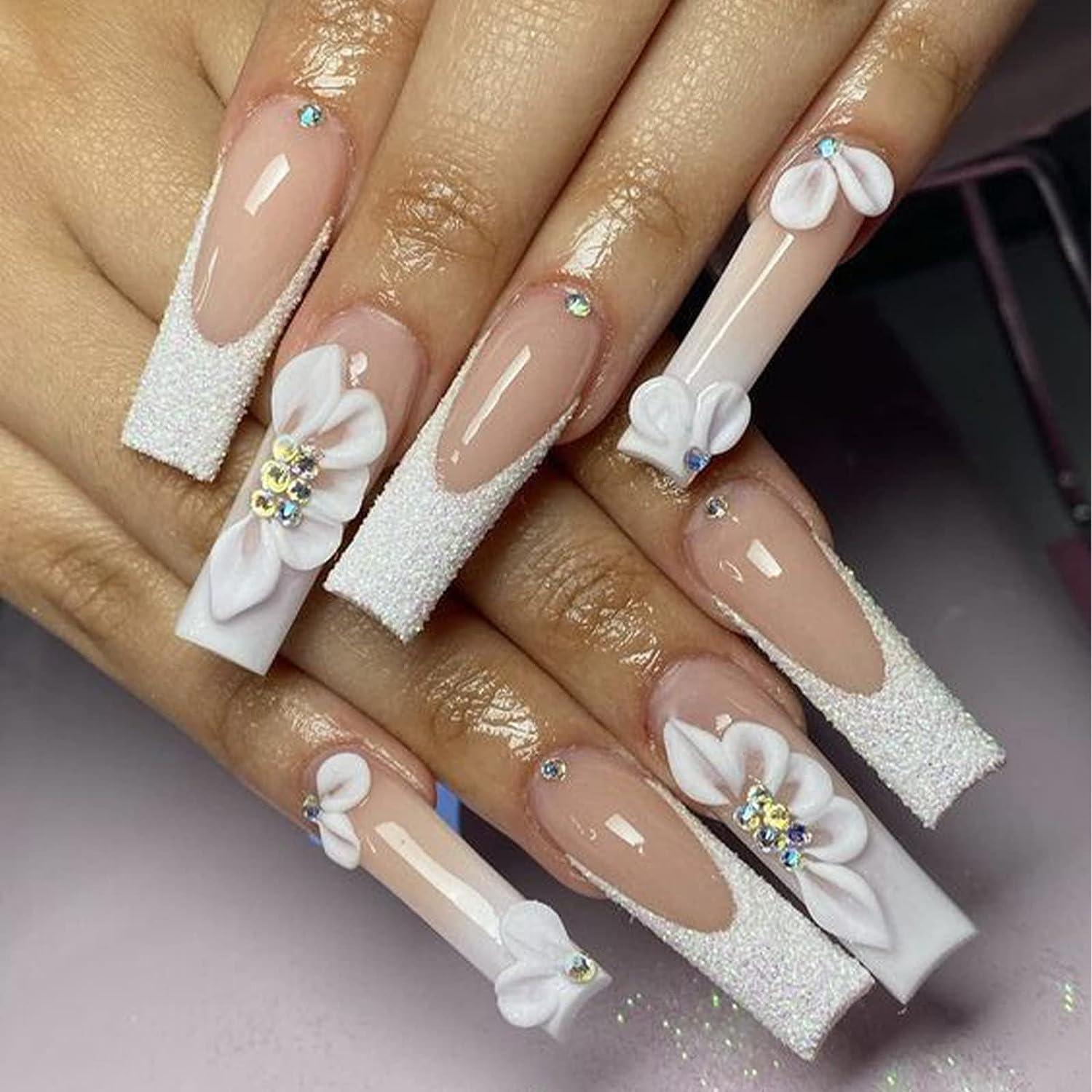 Crystal Butterfly False Luxurious Temperament Manicure Stickers Long  Wearable Nails - China Manicure and Wear Manicures price
