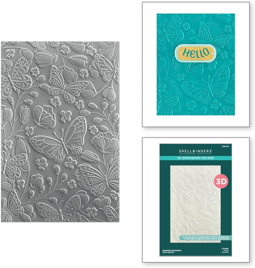 Spellbinders Beautiful Butterflies 3D Embossing Folder Clear Shop
