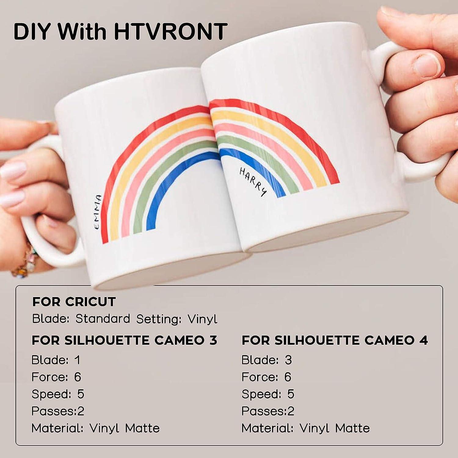 HTVRONT White Permanent Vinyl for Cricut - 12 x 50 FT White Vinyl
