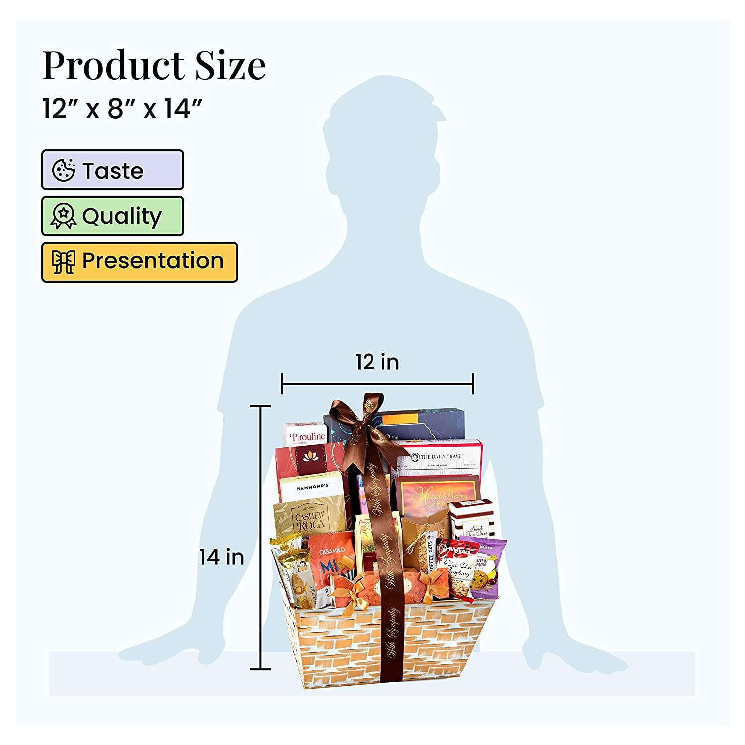 Broadway Basketeers Condolences Gourmet Gift Basket, Kosher Sympathy