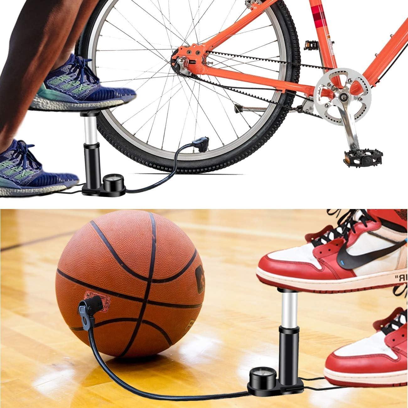 Bike Pump,Ball Pumps with Needles Portable Foot Activated Mini