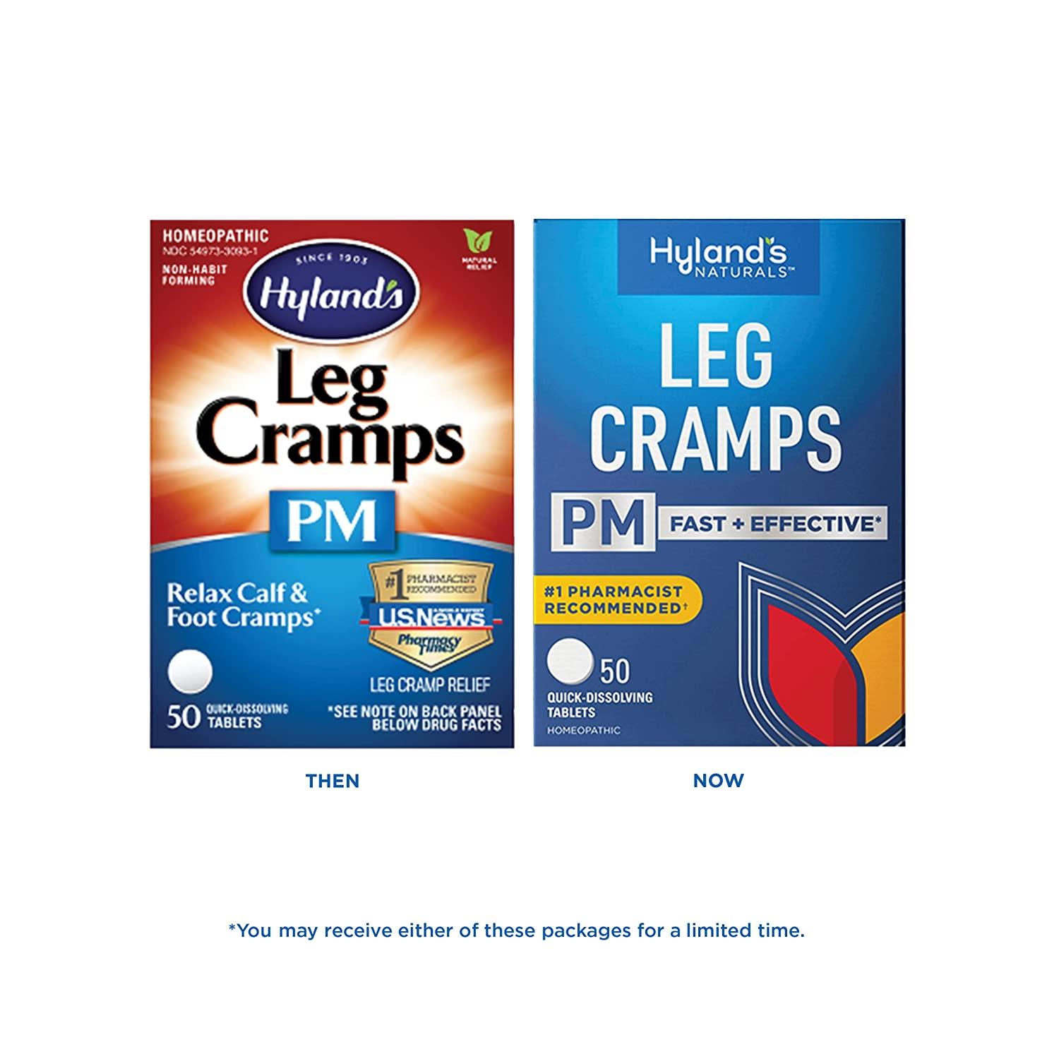 Leg Cramps Tablets by Hyland's Naturals, PM Nighttime Formula, Natural