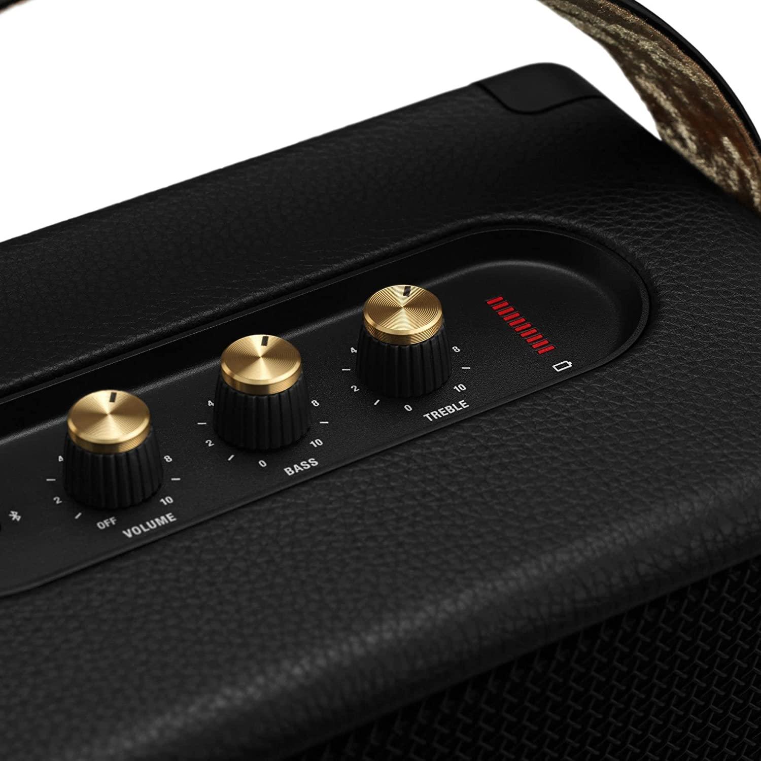 Bluetooth and Black Marshall Speaker Speaker Black - Brass Kilburn & Brass Portable II