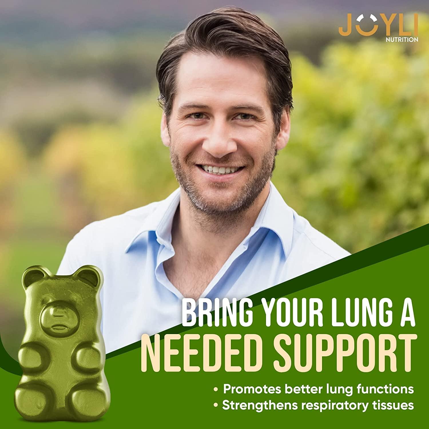 JOYLI Quit Smoking Gummies AllNatural Lung Cleanse with Mullein Leaf