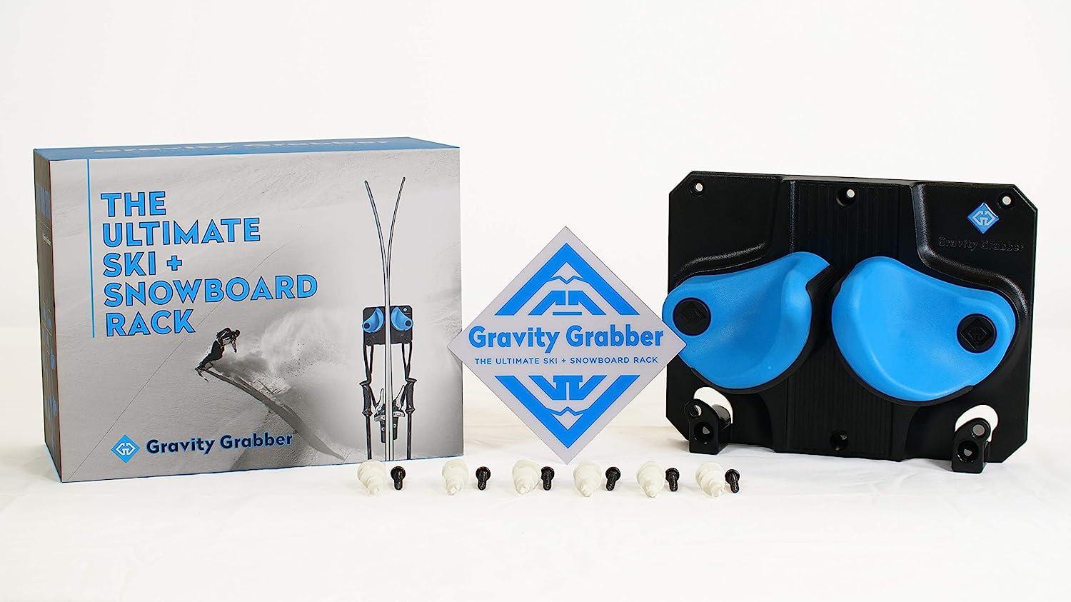 Gravity Grabber Portasci E Snowboard - Rack Parete Antiscivolo Gravity Grabber Portasci E Snowboard - Rack Parete Antiscivolo