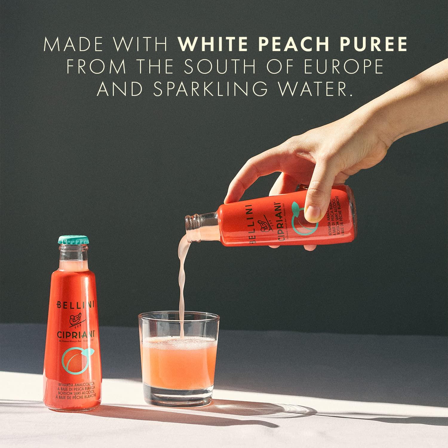 Cipriani Peach Bellini Mix NonAlcoholic Virgin Cocktail Mixer with
