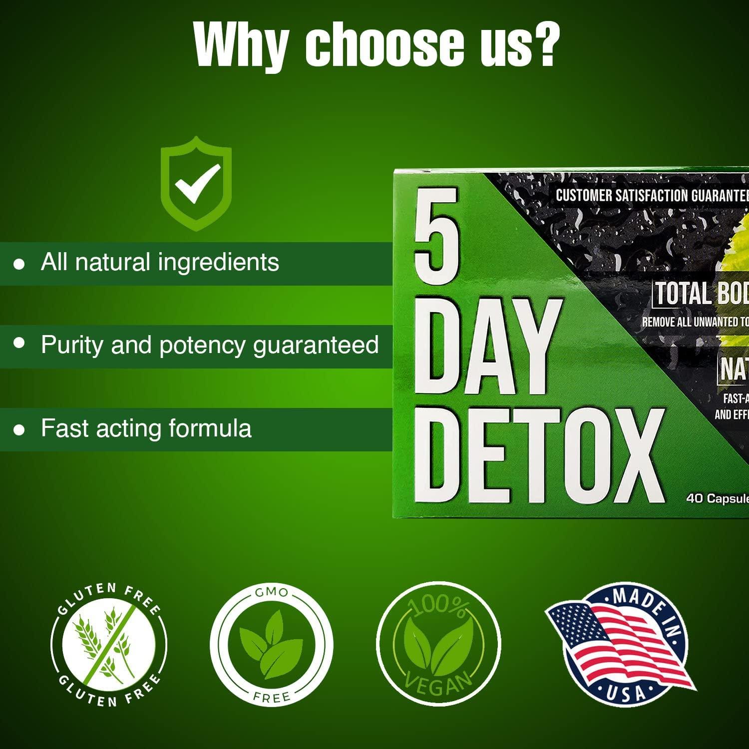 5 Day Detox Cleanse For Thc Strip 5 Day Detox Cleanse - Natural Body Cleanse for Liver, Urinary