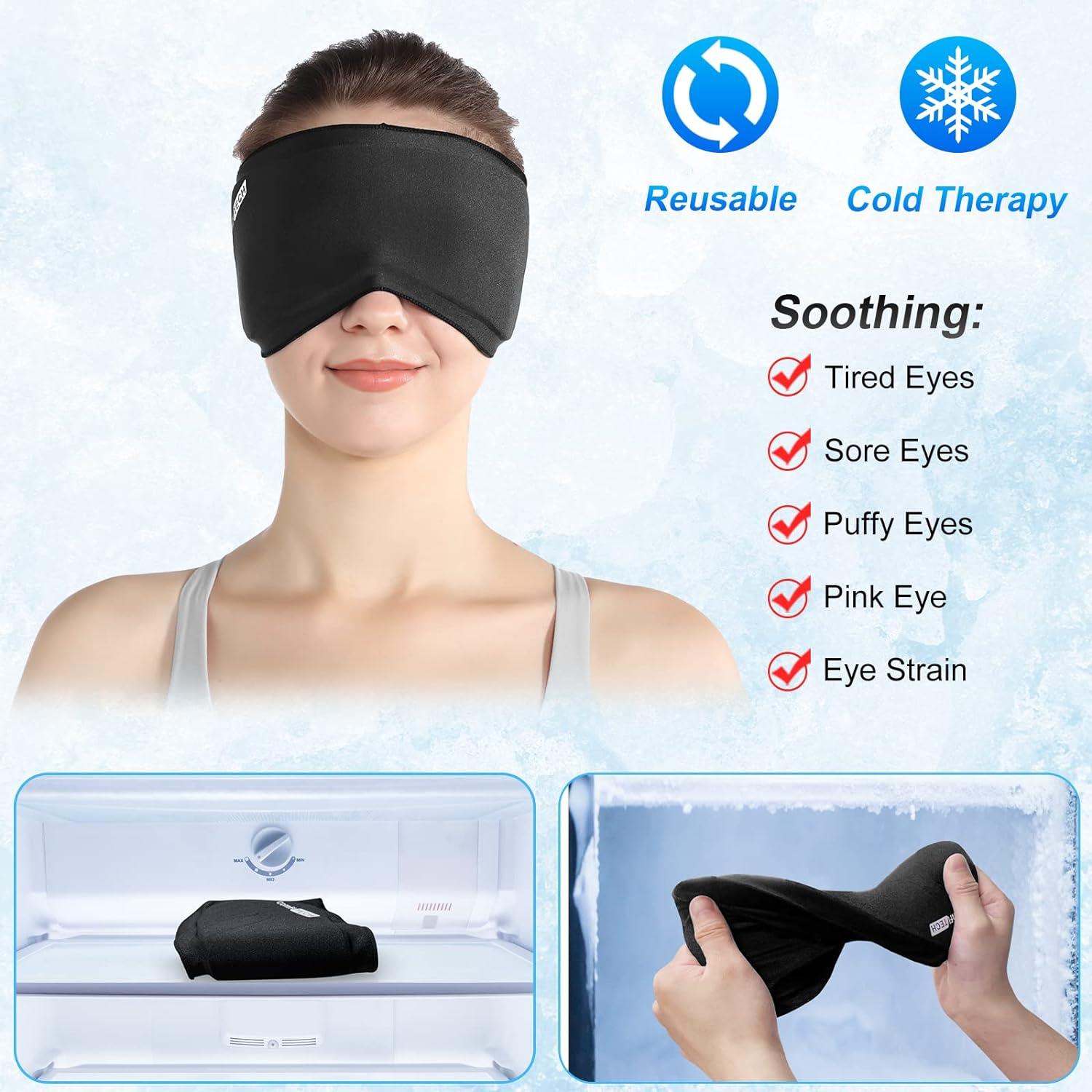 ComfiTECH Reusable Gel Eye Mask for Puffy Eyes Cold Compress for Dark