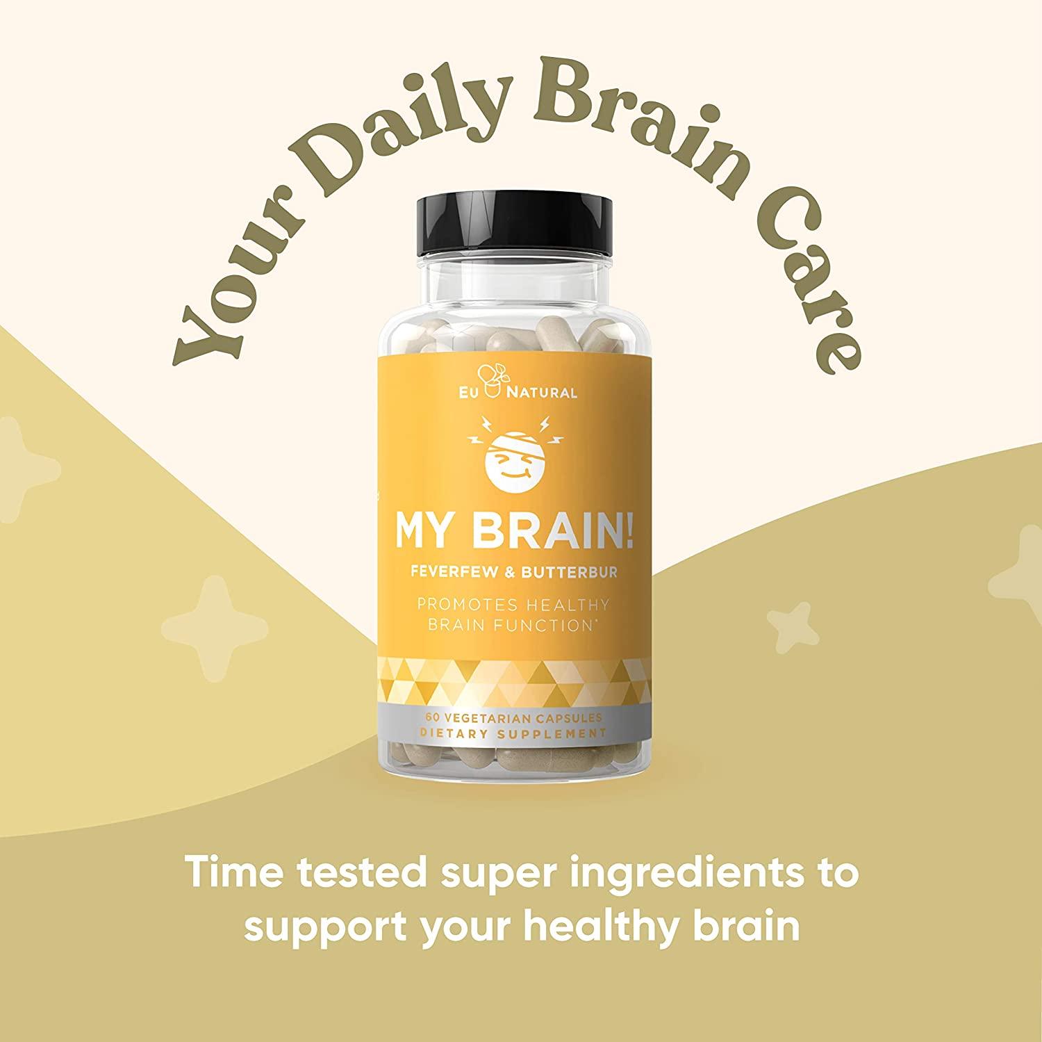 Eu Natural My Brain Headache Vitamins 60 Capsules