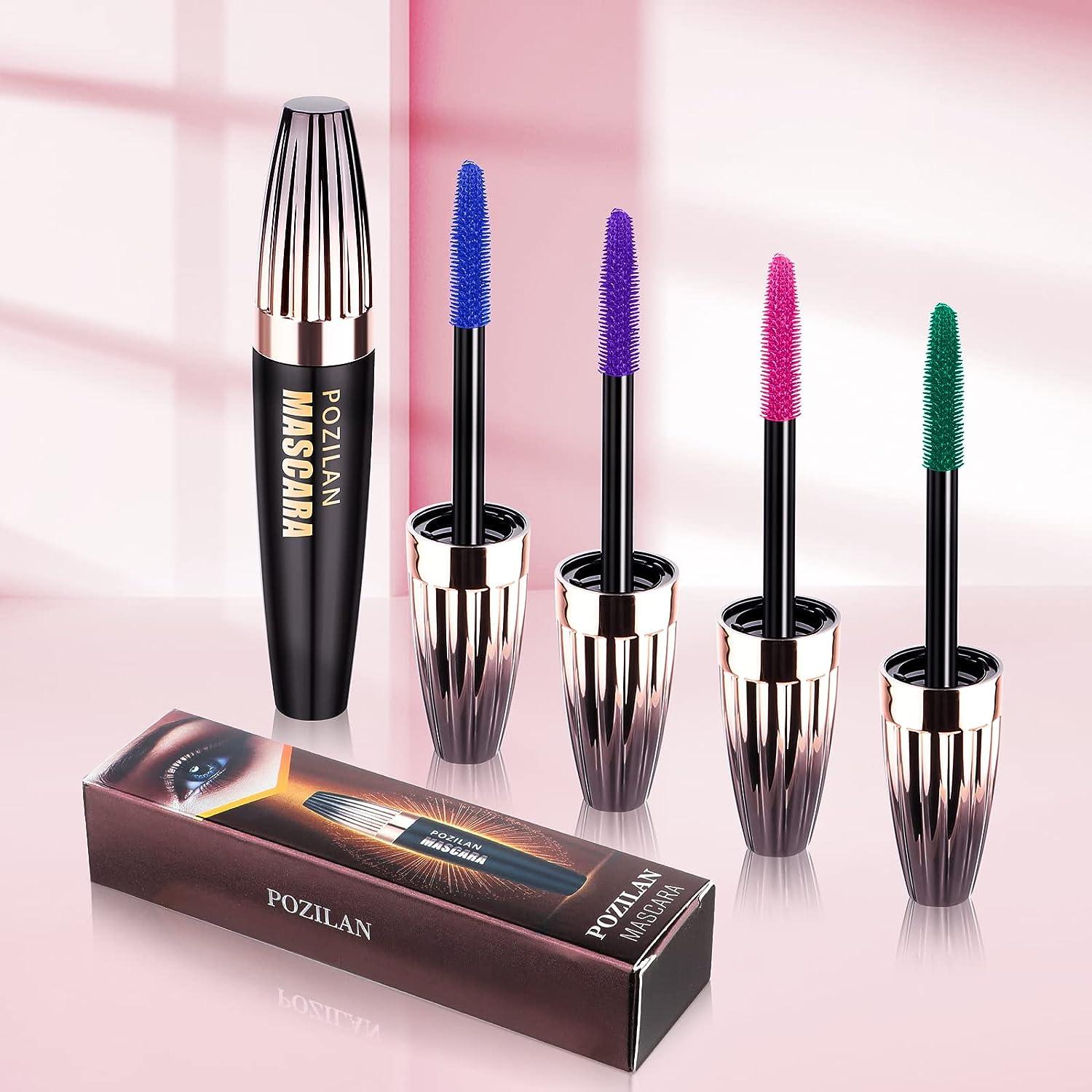 3 Colors Waterproof Mascara Set - Blue, Purple, Green | Voluminous