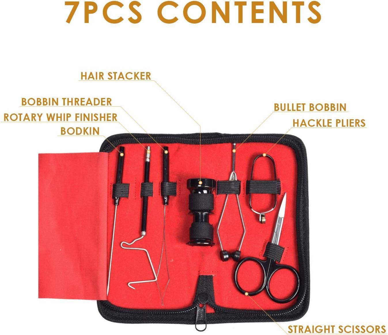 GREATFISHING Fliegenbinden Set 4-teilig - Peitschen-Finisher, Bodkin & Spulen Aus Edelstahl