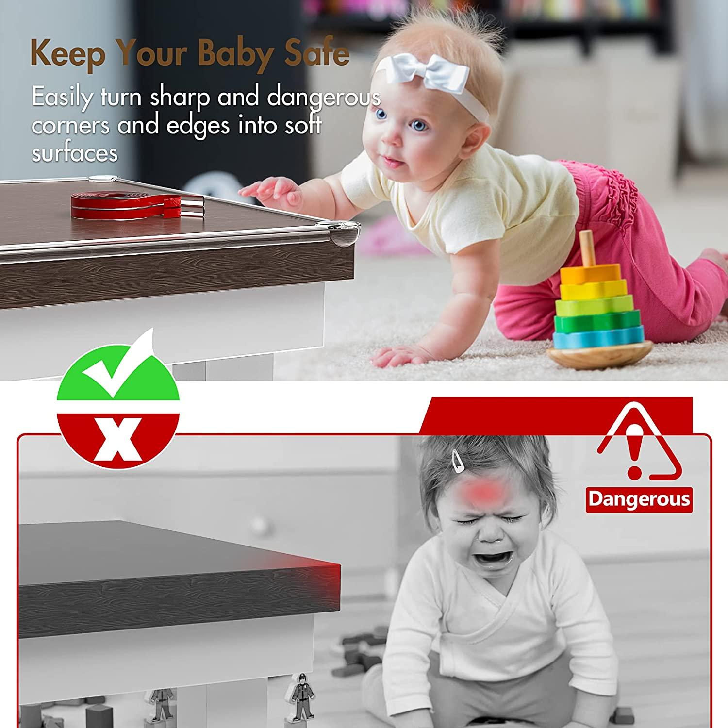 Safety Corner Protectors Guards, Baby Proofing Safety Corner Clear Furniture  Table Corner Protection, Kids Soft Table