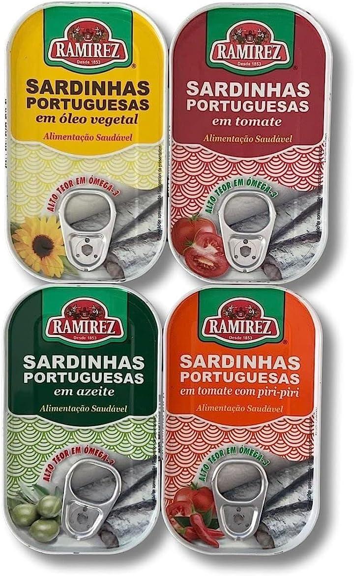 Sardines Mix Set Variation 10 Types Pescador Ramirez Portugal