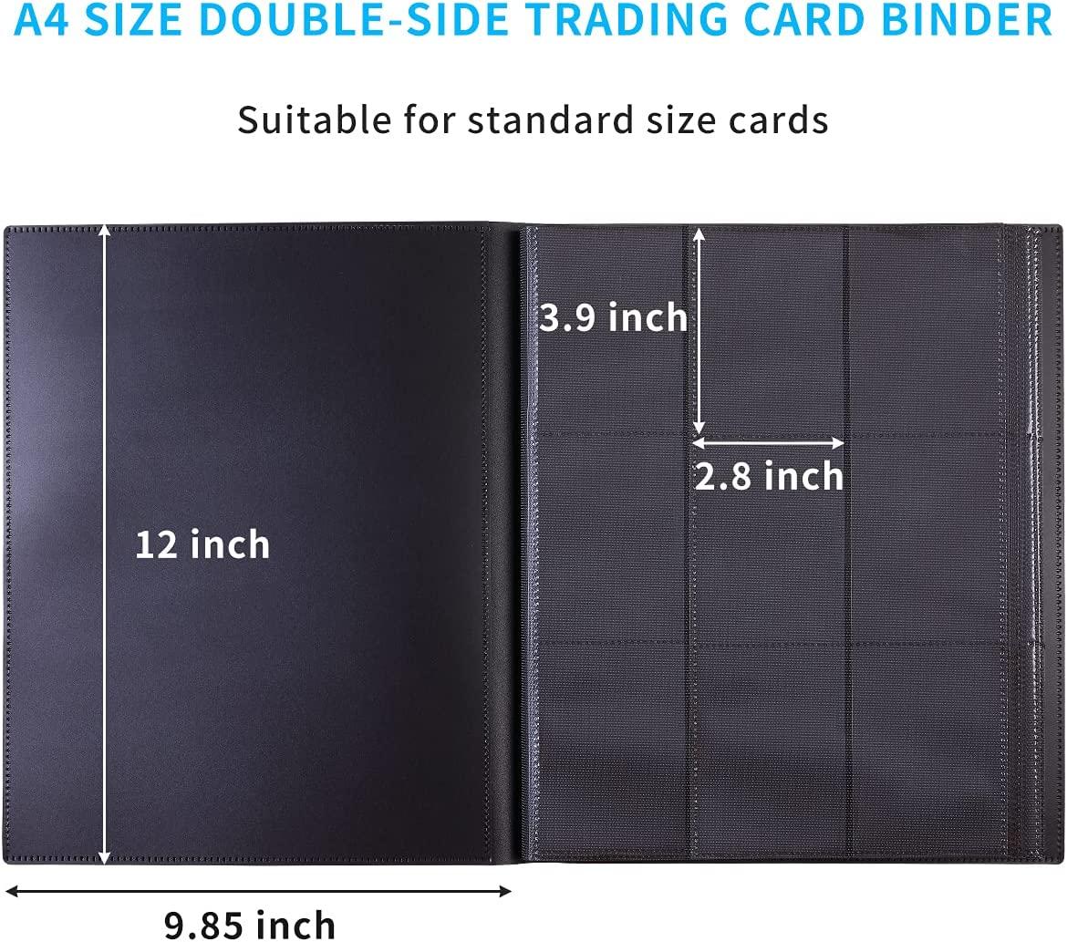 Trading Card Sleeves, JIQEZNL 1440 Pockets Premium Double Side Baseball  Card Sleeves Pages for 3 Ring Binder, 9 Pocket Card Sheets Protectors for