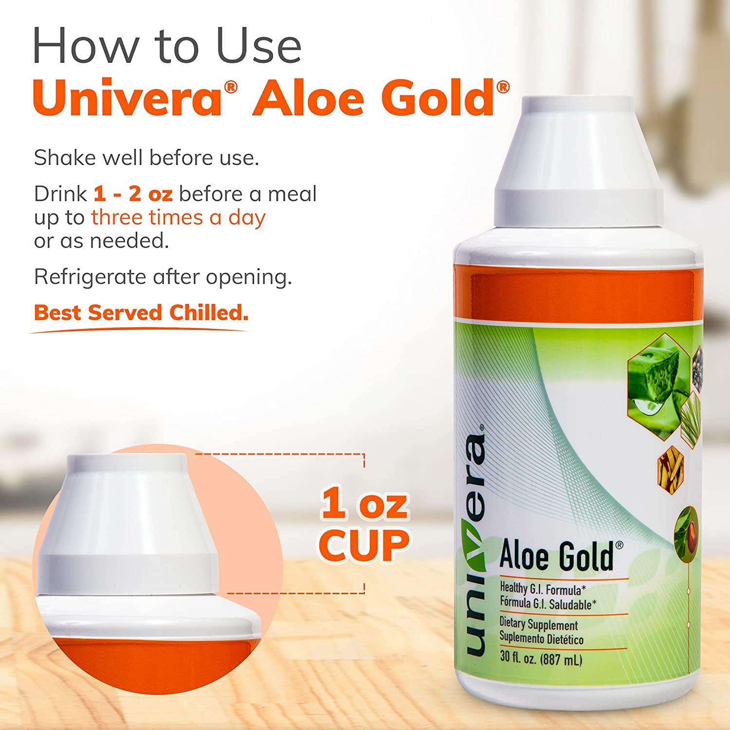 Univera Aloe Gold Prebiotic Supplement for Digestion & Immune Support
