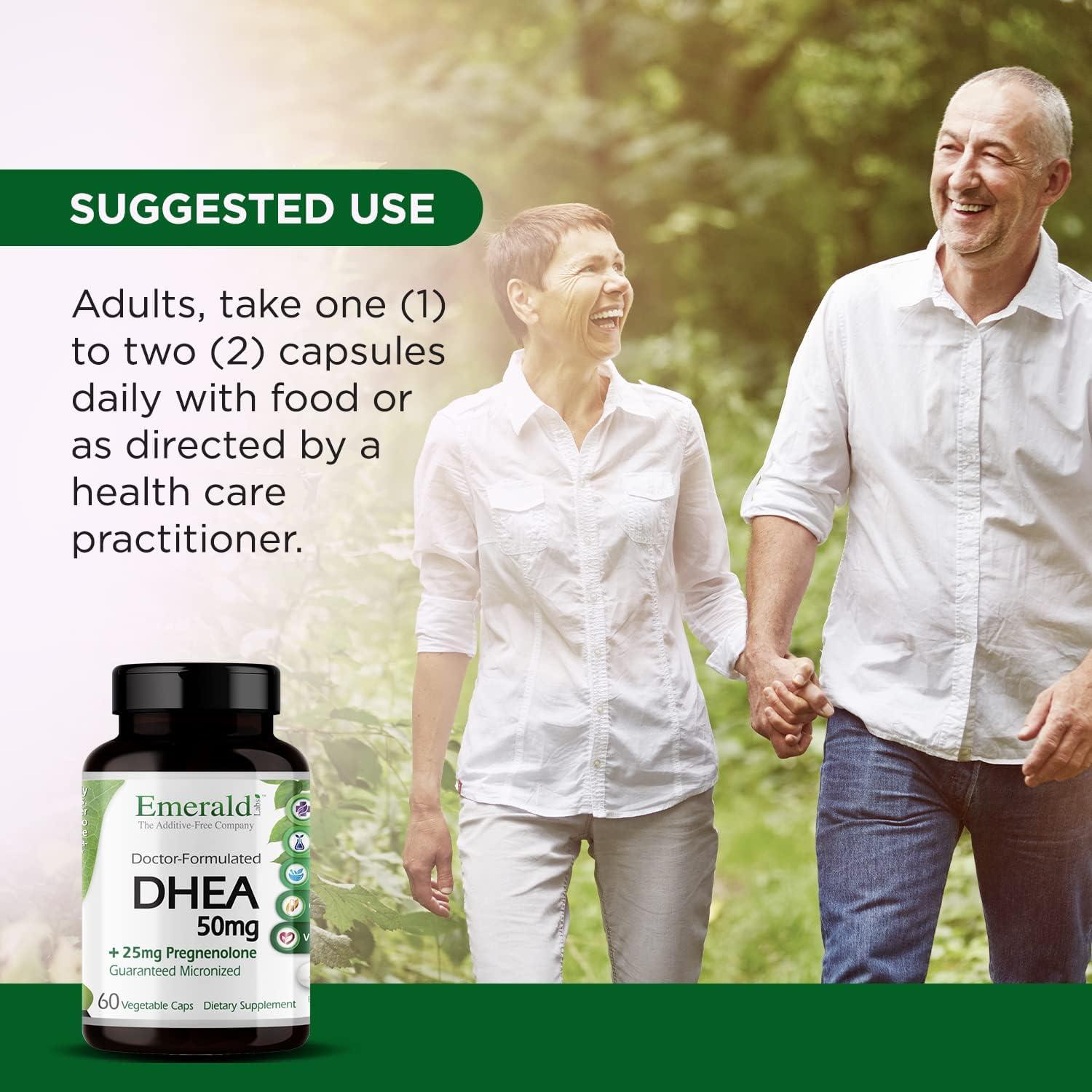 Emerald Labs DHEA 50mg Cognitive Function & Hormone Support 60 Capsules