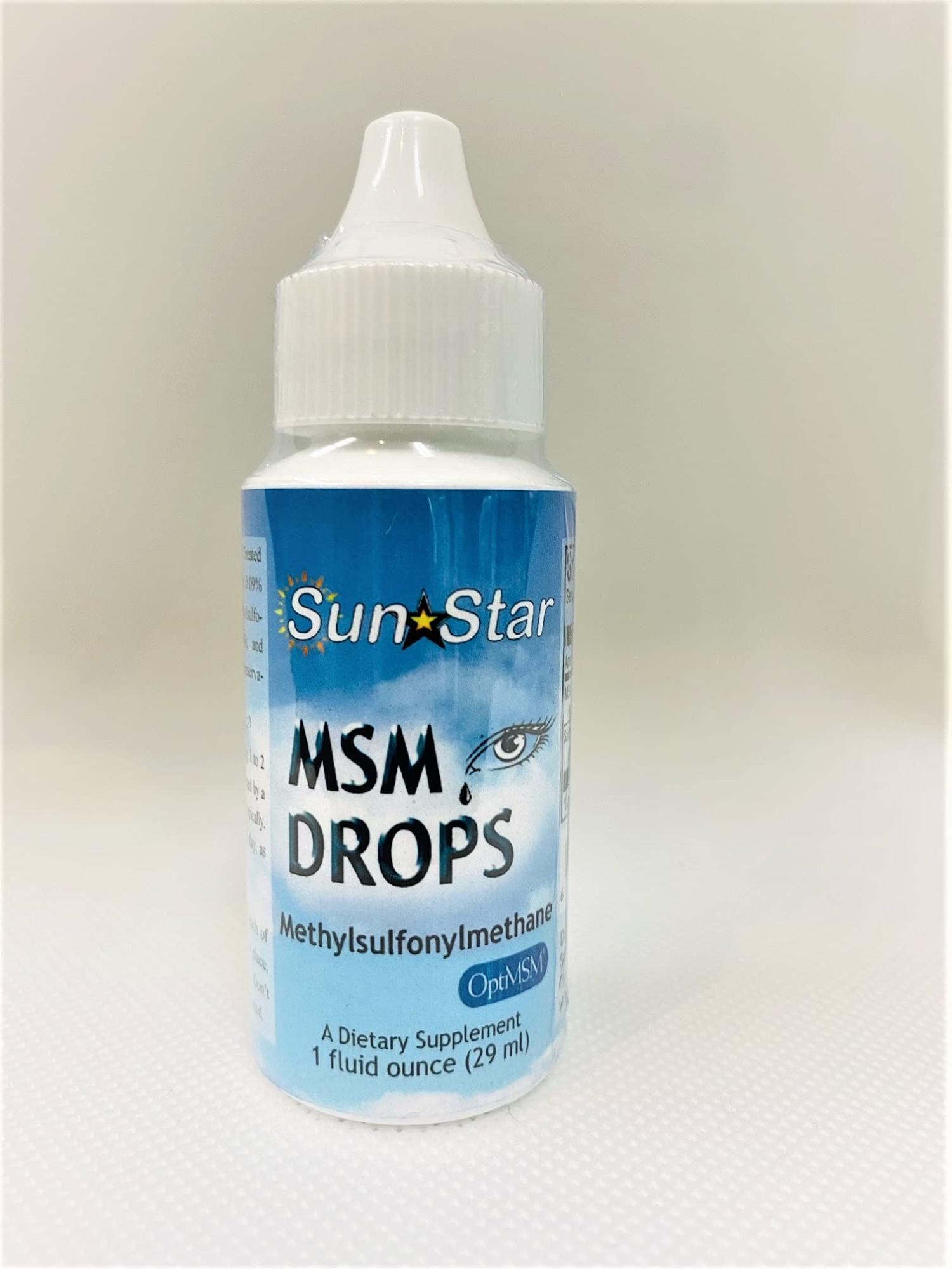 Pure MSM Drops 1 fl oz Natural Joint Support Fast Absorbing Formula