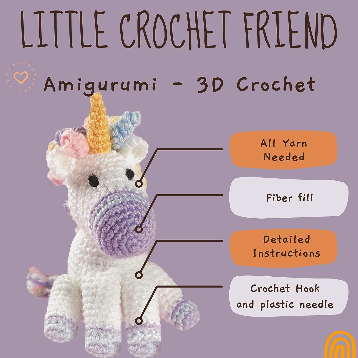 Leisure Arts Little Crochet Friend Animals Crochet Kit, Pig, 8, Complete Crochet  kit, Learn to Crochet Animal Starter kit for All Ages, Includes  Instructions, DIY amigurumi Crochet Kits 