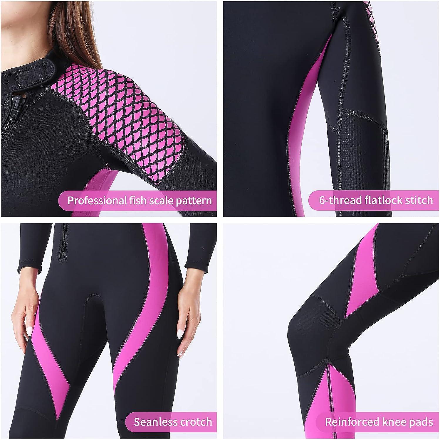 Rrtizan 3mm Women's Wetsuit Full Body Diving Suit for Cold Water
