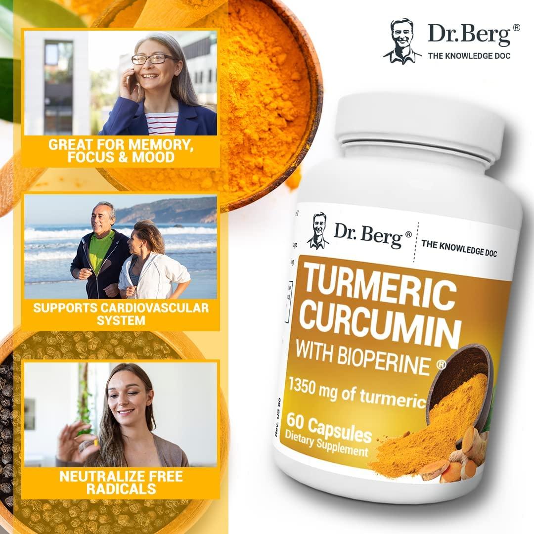 Dr. Berg's Turmeric Curcumin with Bioperine 95 Curcuminoids Turmeric