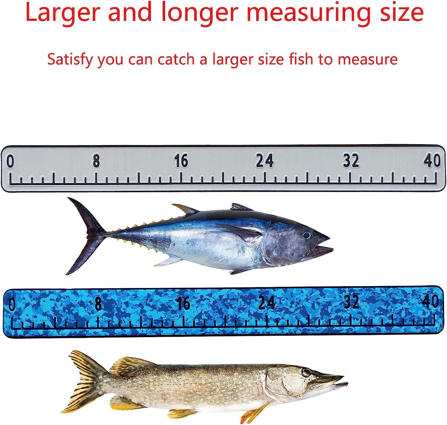Hzkaicun/Fish Ruler/40/with Backing Adhesive/Fish Measuring Sticker/Foam  Fish Ruler for Boat/Fish Measuring Board/Suitable for/Fish  Boat/Cooler/Kayak/Yacht/Fish Ruler Boat Accessories 40 Light gray