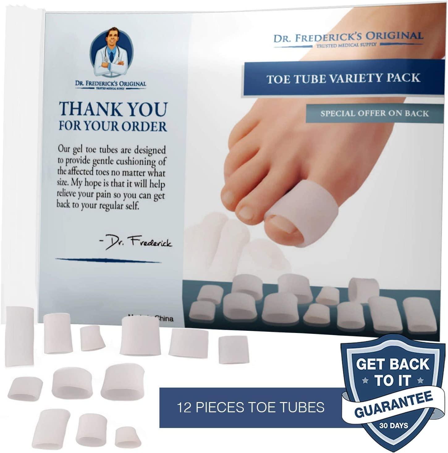 Dr Fredericks Original Gel Toe Tubes 12 Piece Variety Pack Small