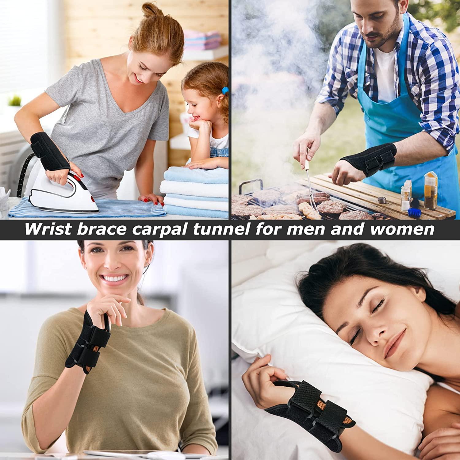 ABYON Wrist Compression Sleeves Pair - Carpal Tunnel Support & Pain Relief For Men And Women