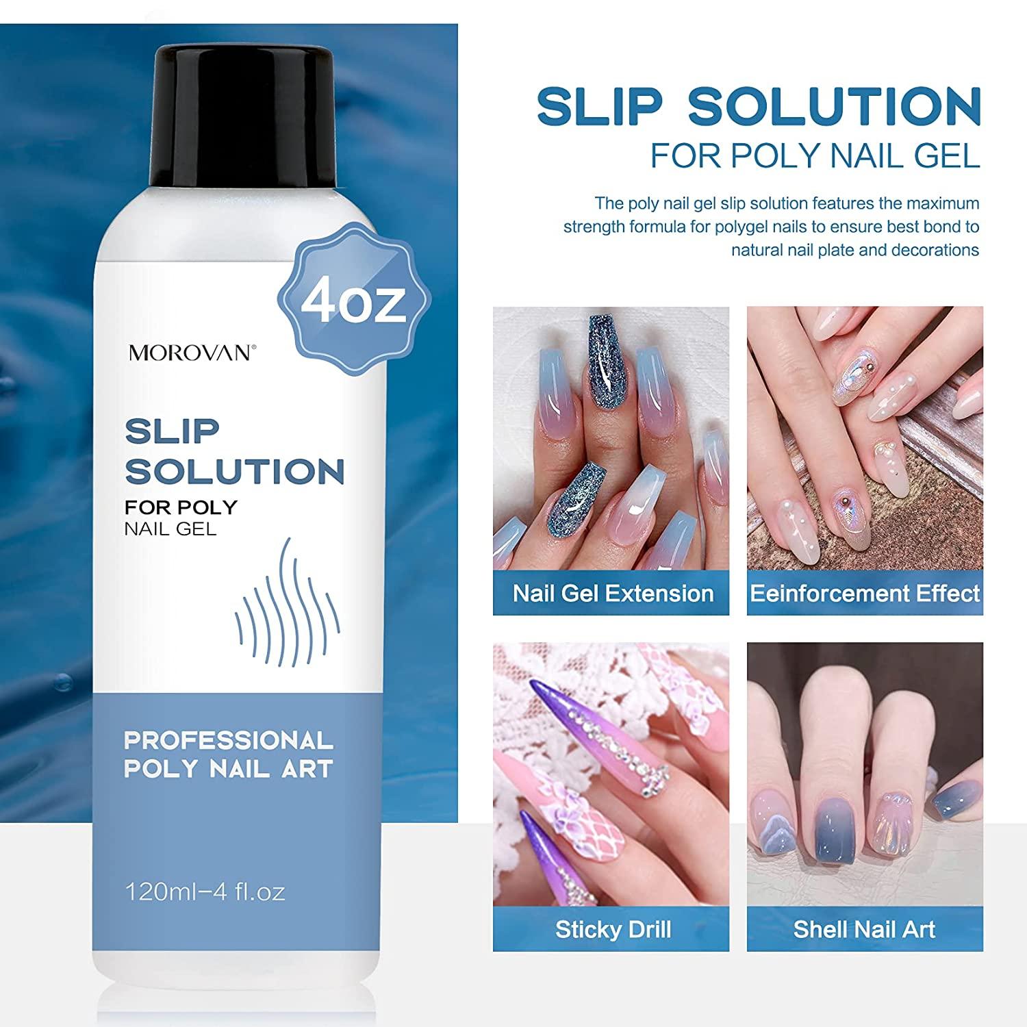 Morovan Poly Gel Slip Solution 120ml Extension Nail Liquid Slip