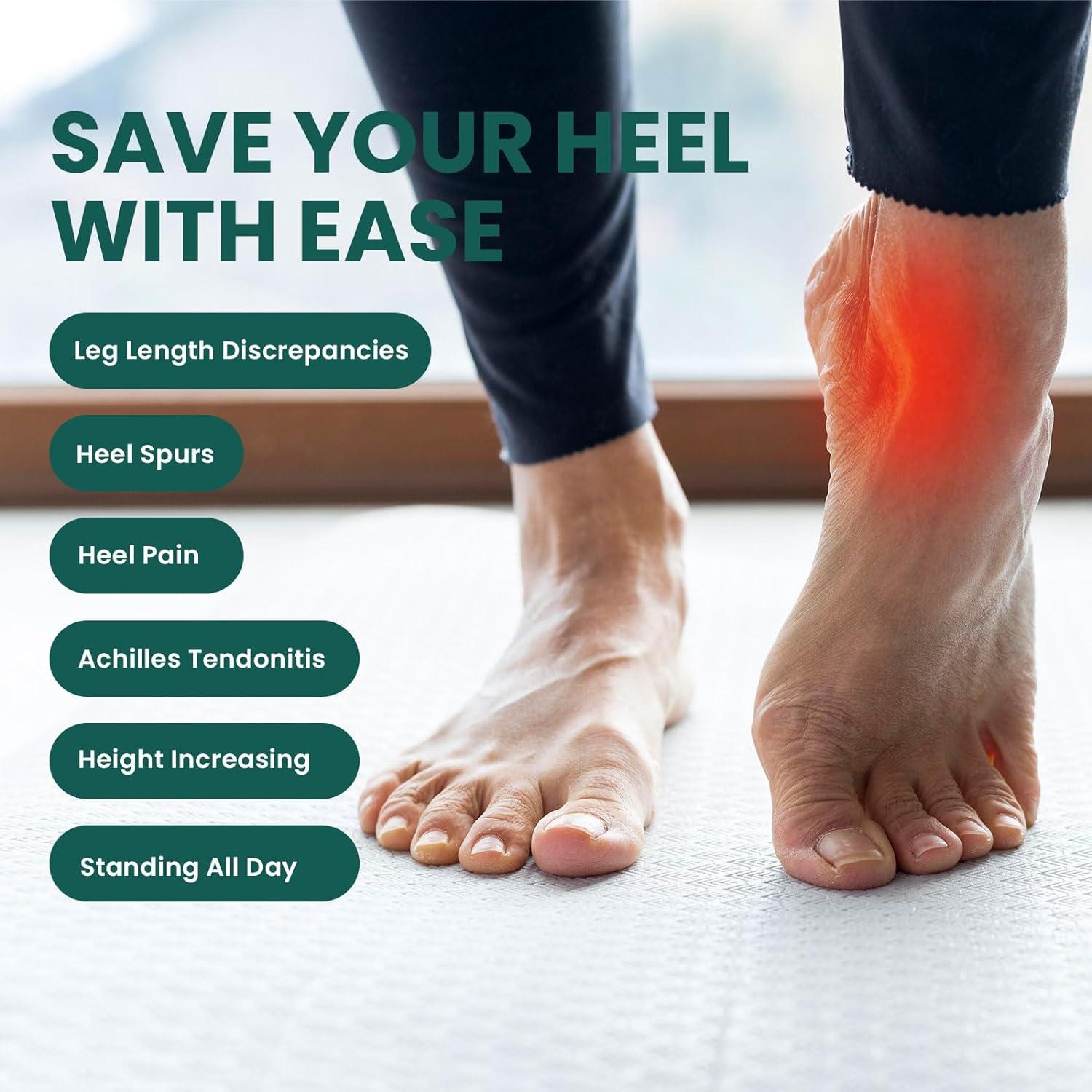 Heel Lift Inserts for Women Shoes Welnove 4 Layers 1 Inch Adjustable