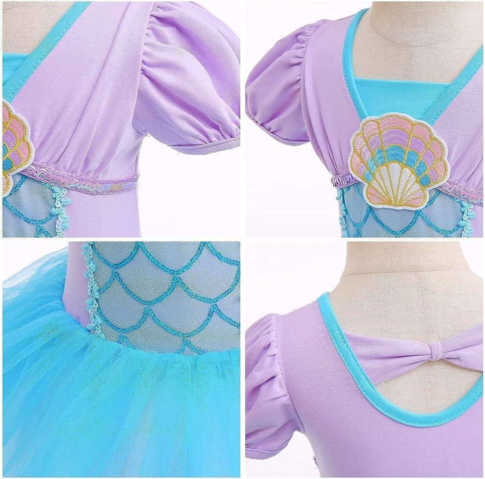 SDSsKids Girls Mermaid Ballet Tutu Dress Gymnastics Leotard Fish - Foto 2