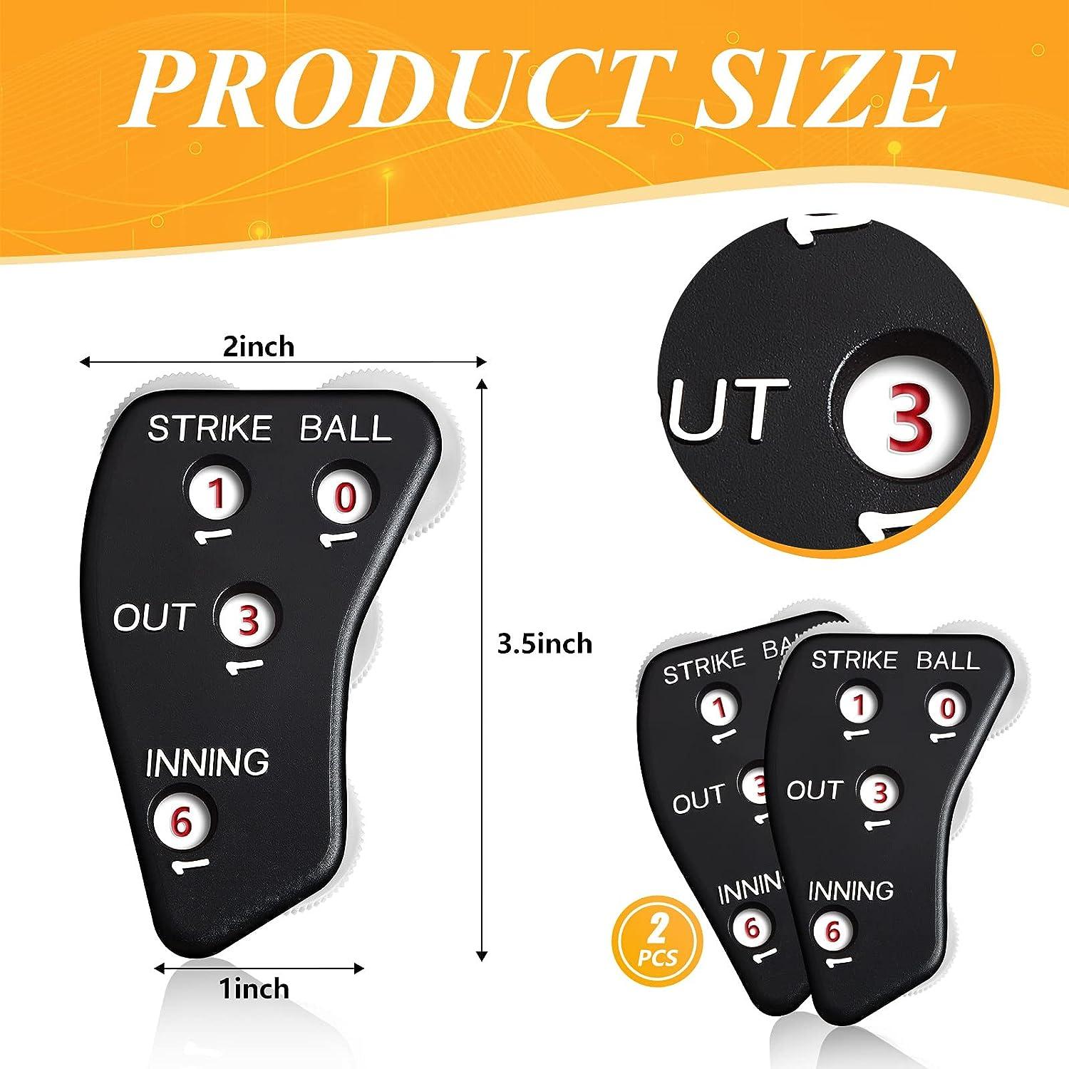 4 Wheel Umpire Indicator, Umpire Counter Clicker, Umpire Clicker Umpire  Gear, Baseball Clicker Outs Innings Balls and Strike Clicker for Softball